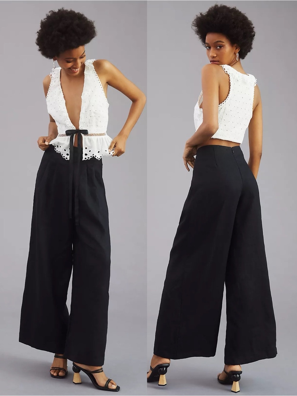 Faithfull The Brand | NWOT Linen Azul Wide Leg Pants US 6/M